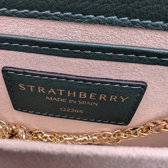 Strathberry East/West Mini in Bottle Green - Picture 3 of 9